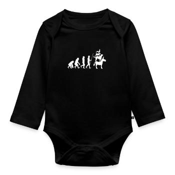 Bremen Town Musicians - Baby Bio-Langarm-Body - Schwarz - Vorne