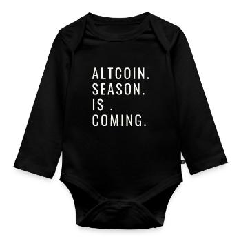 Altcoin Traders - Organic Longsleeve Baby Bodysuit - black - Front