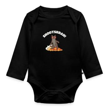 Waikiki Honolulu Island - Organic Longsleeve Baby Bodysuit - black - Front