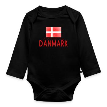 Danemark, Danemark - Body Bébé bio manches longues - noir - Devant