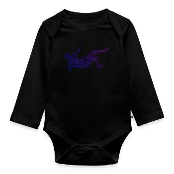 Bouldering Climbing Klettern Boulder Kletterer - Baby Bio-Langarm-Body - Schwarz - Vorne