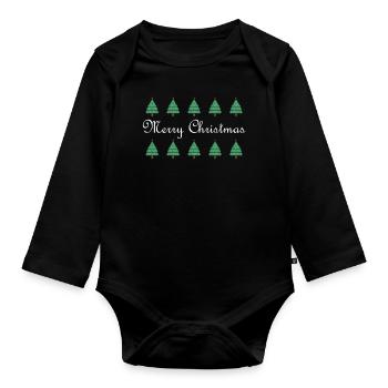 Joyeux Noël - Body Bébé bio manches longues - noir - Devant