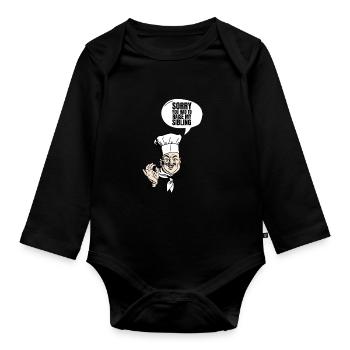 Chère maman, je suis désolé que tu aies dû élever mes frères et sœurs - Body Bébé bio manches longues - noir - Devant