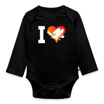 Tauchen Free Dive Scuba Tauchen Diver Diving - Body Bébé bio manches longues - noir - Devant