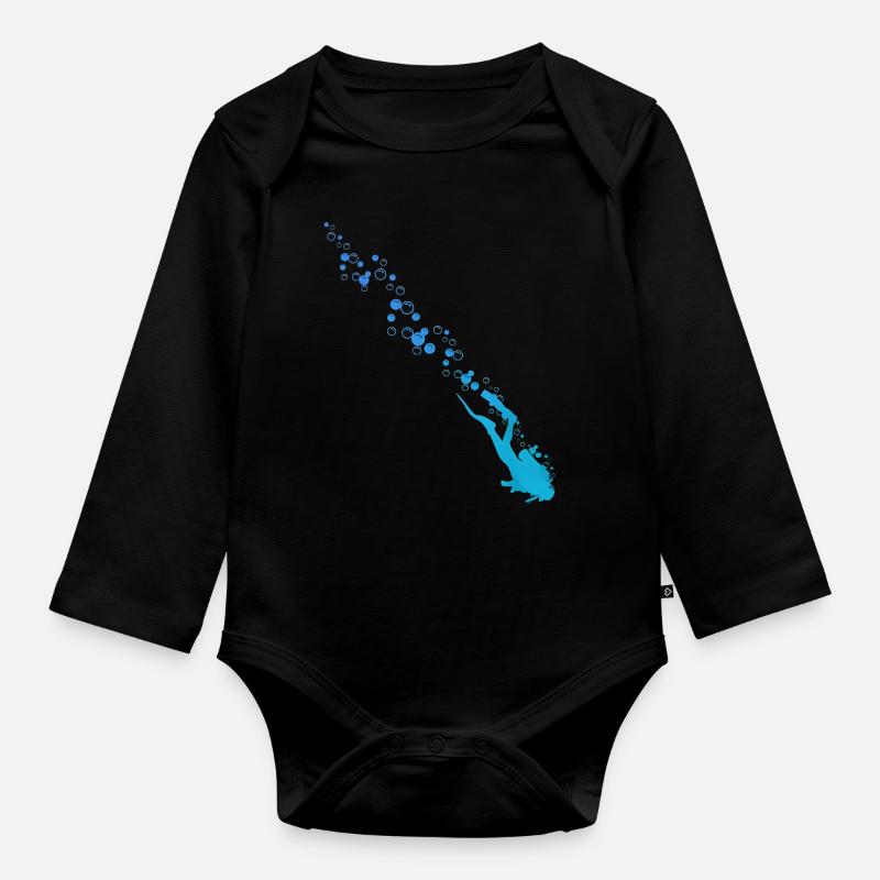 23F 0310 bk - Baby Bio-Langarm-Body - Schwarz