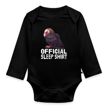 Chemise de nuit officielle Vulture - Body Bébé bio manches longues - noir - Devant