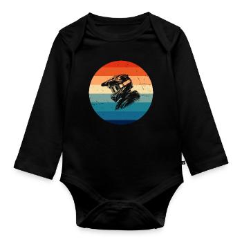 Cyclists Cycling Mountain bikers Cycling - Organic Longsleeve Baby Bodysuit - black - Front