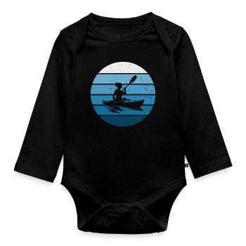 Canoë Kayak Kayak Homme Kayak Femme - Body Bébé bio manches longues - noir - Devant