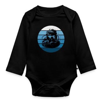 Diving Herren Scuba Tauchen Diver Tauchen - Baby Bio-Langarm-Body - Schwarz - Vorne