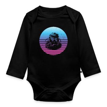 Plongée Femme Plongée Libre Plongée Plongée Plongeuse Scuba Diver - Body Bébé bio manches longues - noir - Devant