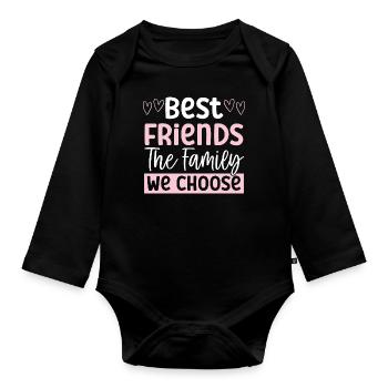 Best Friends Forever Bff Beast Friendship - Organic Longsleeve Baby Bodysuit - black - Front