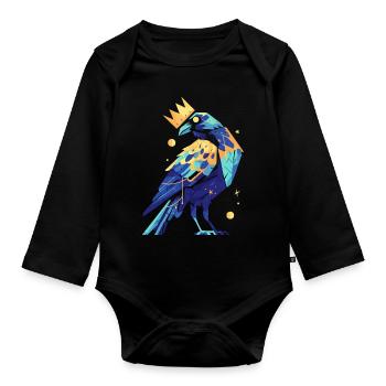 Fabulous Raven - Baby Bio-Langarm-Body - Schwarz - Vorne