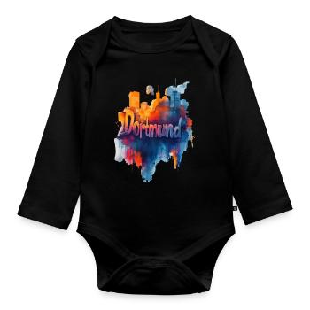 Dortmund - Baby Bio-Langarm-Body - Schwarz - Vorne