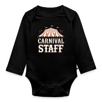 Cirque Carnaval Carnaval - Body Bébé bio manches longues - noir - Devant