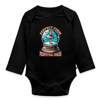 Ballet Perfect Form Perpetual Chaos Ballet Dance - Organic Longsleeve Baby Bodysuit - black - Front