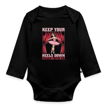 Ballet Keep Your Heels Down Loves Classical Music - Baby Bio-Langarm-Body - Schwarz - Vorne