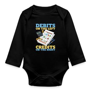 Accounting Debits On The Left Spreadsheet Finance - Baby Bio-Langarm-Body - Schwarz - Vorne