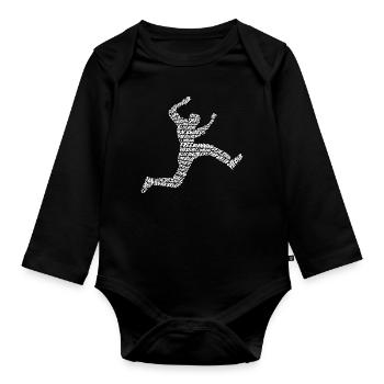 Freerunner Parkour Freerunning Parkour Runner - Organic Longsleeve Baby Bodysuit - black - Front
