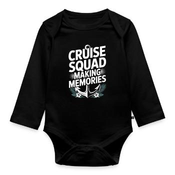 Cruise Crew 2025 Holiday Family Cruise - Organic Longsleeve Baby Bodysuit - black - Front