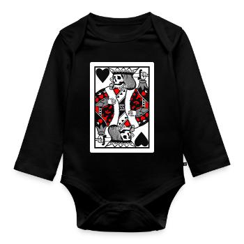 Dead King - Organic Longsleeve Baby Bodysuit - black - Front