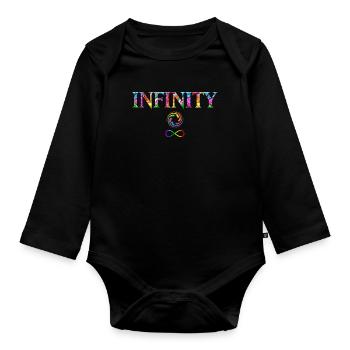 Infinity Swirl Rainbow Infinity Stones - Organic Longsleeve Baby Bodysuit - black - Front