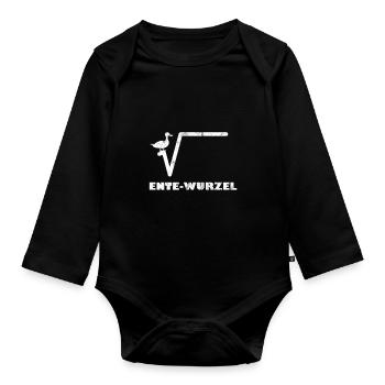 Ente-Wurzel - Baby Bio-Langarm-Body - Schwarz - Vorne