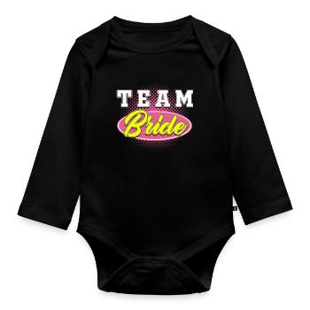 BACHELOR Team Bride - Body Bébé bio manches longues - noir - Devant