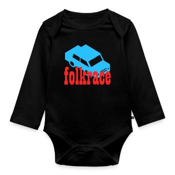 Folkrace - Organic Longsleeve Baby Bodysuit - black - Front