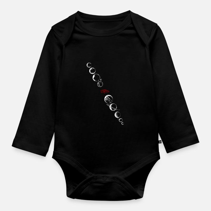spacex - Body Bébé bio manches longues - noir