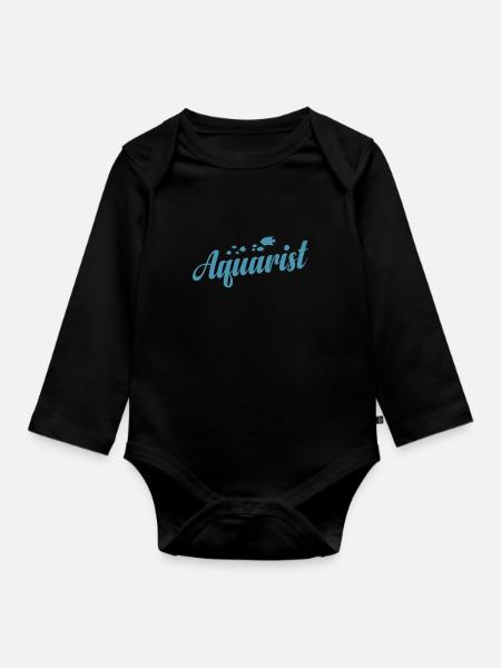 Aquarium Aquarist - Baby Bio-Langarm-Body - Schwarz