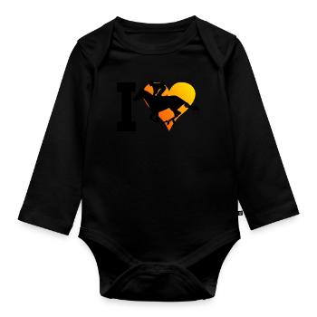 Robe de chasseur Équitation pour hommes - Body Bébé bio manches longues - noir - Devant