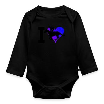 Horse Riding Racing Horse Riding Show Jumping - Organic Longsleeve Baby Bodysuit - black - Front