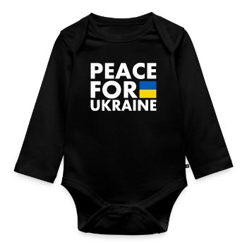Ukraine - Body Bébé bio manches longues - noir - Devant