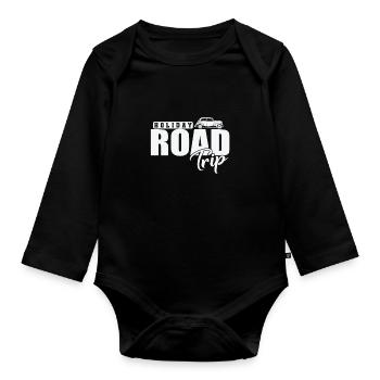 Vacances Road Trip Vacances Loisirs Vacances - Body Bébé bio manches longues - noir - Devant