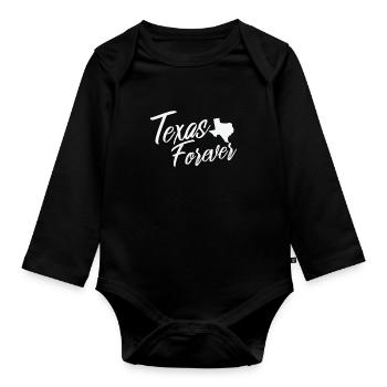 Texas Forever État des Amériques des États-Unis - Body Bébé bio manches longues - noir - Devant