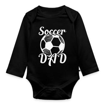 Soccer Dad - Organic Longsleeve Baby Bodysuit - black - Front