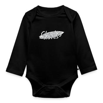 Chasing Waves Surfing Sports - Organic Longsleeve Baby Bodysuit - black - Front