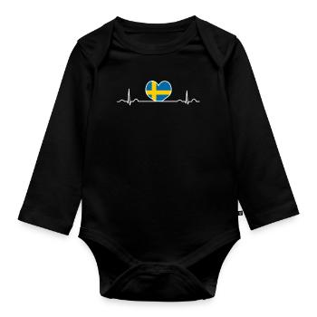 Schweden - Baby Bio-Langarm-Body - Schwarz - Vorne