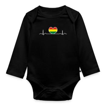 Bolivien - Baby Bio-Langarm-Body - Schwarz - Vorne