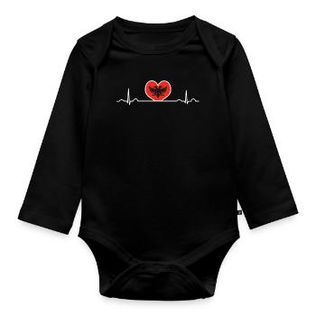 Albanie - Body Bébé bio manches longues - noir - Devant