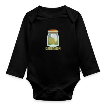 Cardamon Spice Taste Food Cooking - Organic Longsleeve Baby Bodysuit - black - Front