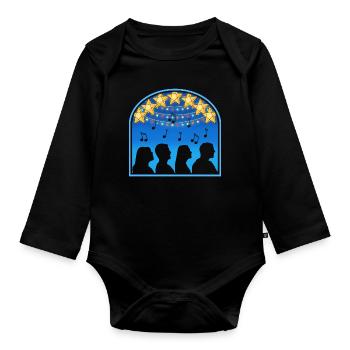 Pinoy Christmas Design für stolze Filipinos - Baby Bio-Langarm-Body - Schwarz - Vorne
