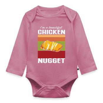 Beautiful Chicken Nugget - Body Bébé bio manches longues - mauve - Devant