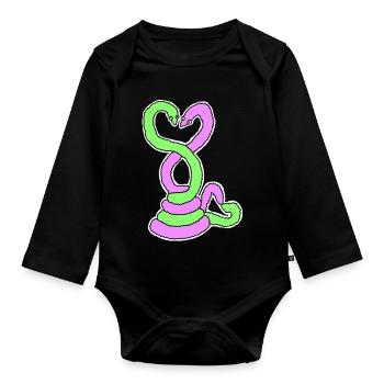 Sneks - Body Bébé bio manches longues - noir - Devant