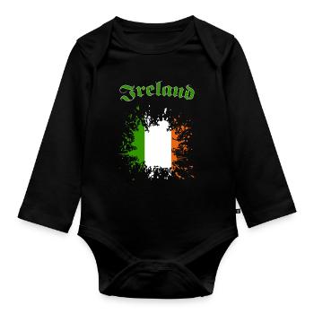 Ireland - Baby Bio-Langarm-Body - Schwarz - Vorne