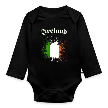 Ireland - Baby Bio-Langarm-Body - Schwarz - Vorne