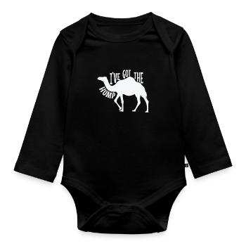 I've got the Hump Kamel Dromedar - Baby Bio-Langarm-Body - Schwarz - Vorne