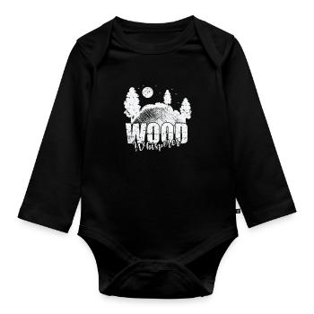 Wood Whisperer Forest Worker Forestry Worker - Organic Longsleeve Baby Bodysuit - black - Front