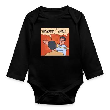 Texas Crazy Weather Design pour les fiers Texans - Body Bébé bio manches longues - noir - Devant