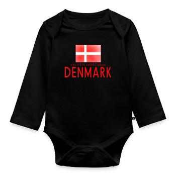 Danemark Danemark - Body Bébé bio manches longues - noir - Devant